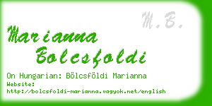 marianna bolcsfoldi business card
